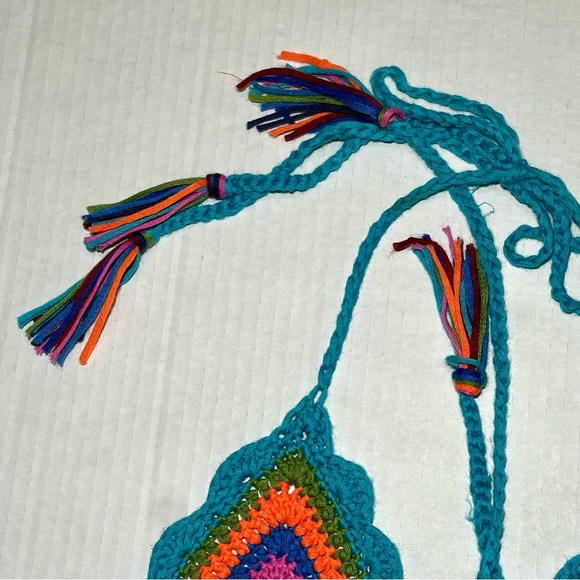 Colorful Crochet Knitted Halter Top - Picture 3 of 8